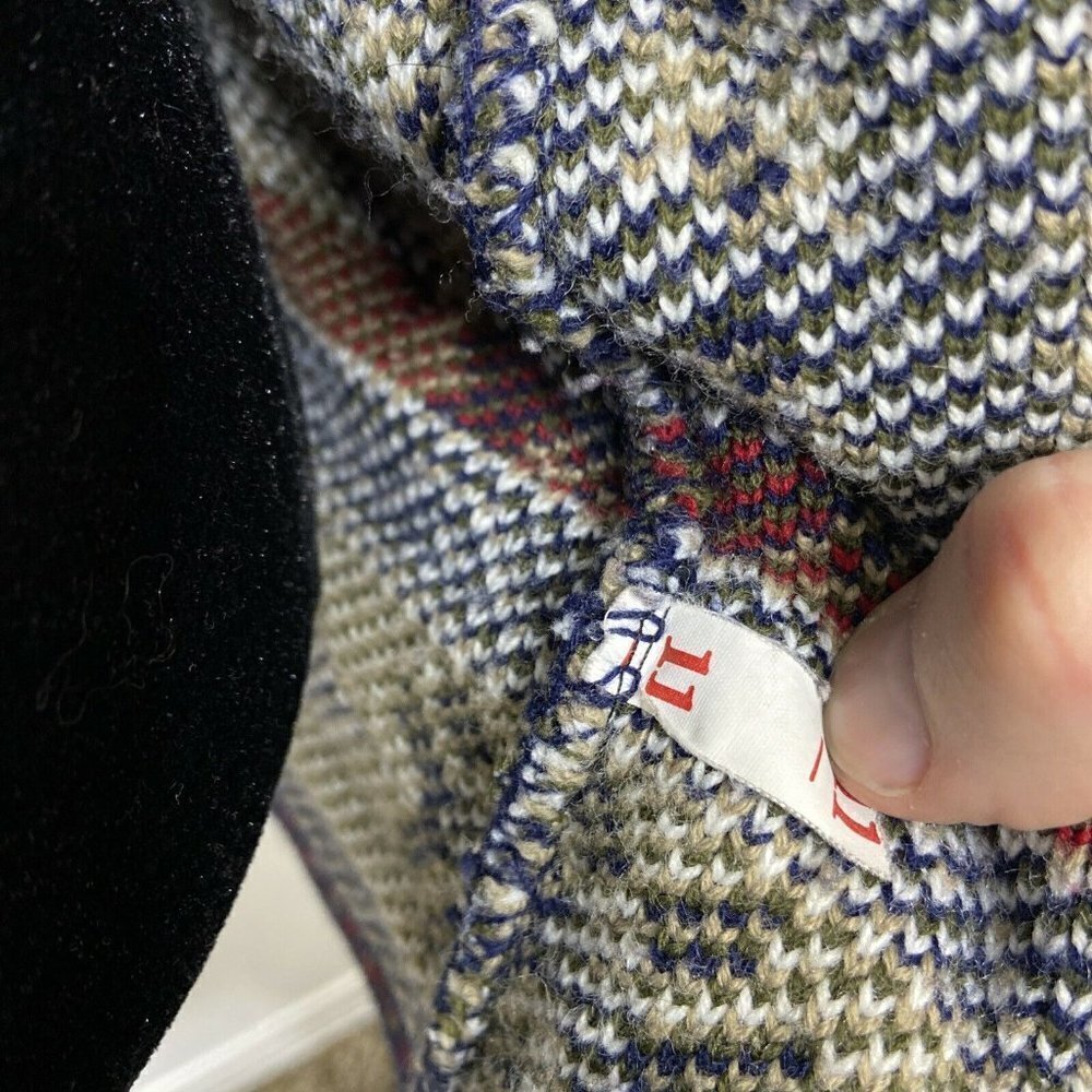 Vintage Esskay Originals Woman 11 M Cardigan Sweater Fair Isle‎ Floral EEC Euro - Picture 5 of 9